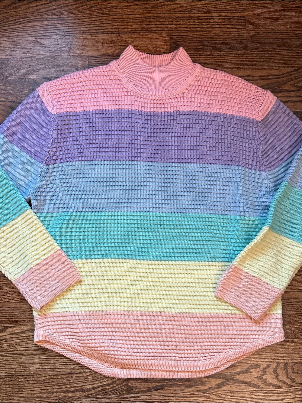 Rare UNIF Pastel Rainbow Oversized Knit Sweater